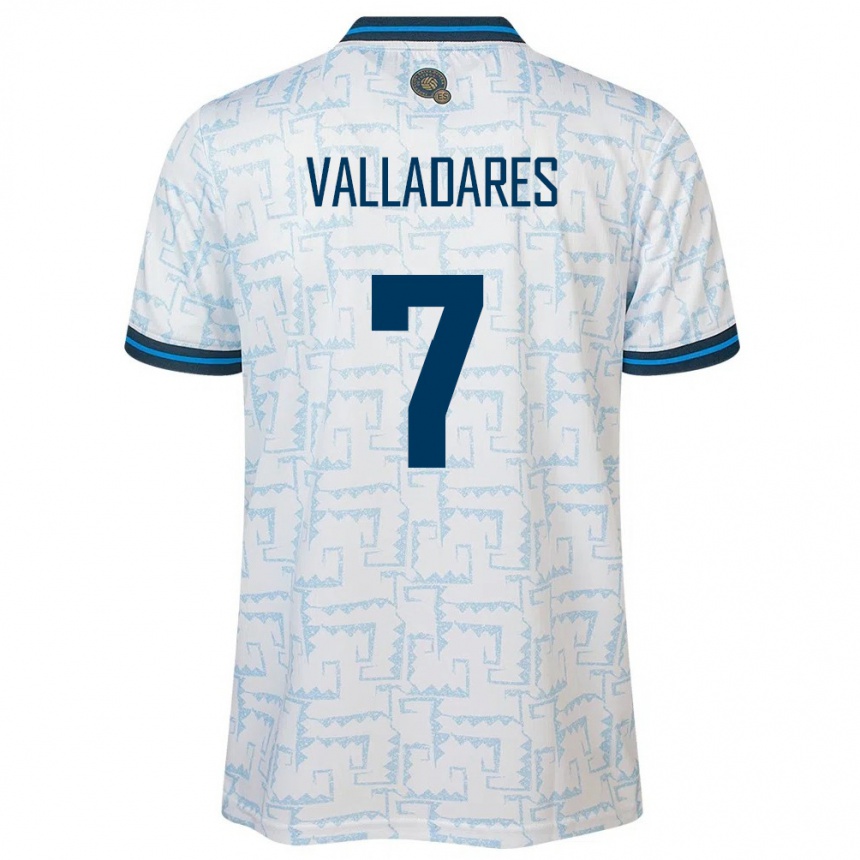 Hombre Fútbol Camiseta El Salvador Jefferson Valladares #7 Blanco 2ª Equipación 24-26