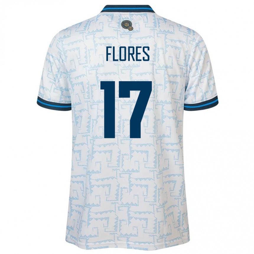 Hombre Fútbol Camiseta El Salvador Diego Flores #17 Blanco 2ª Equipación 24-26