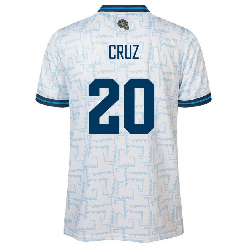 Hombre Fútbol Camiseta El Salvador Jorge Cruz #20 Blanco 2ª Equipación 24-26