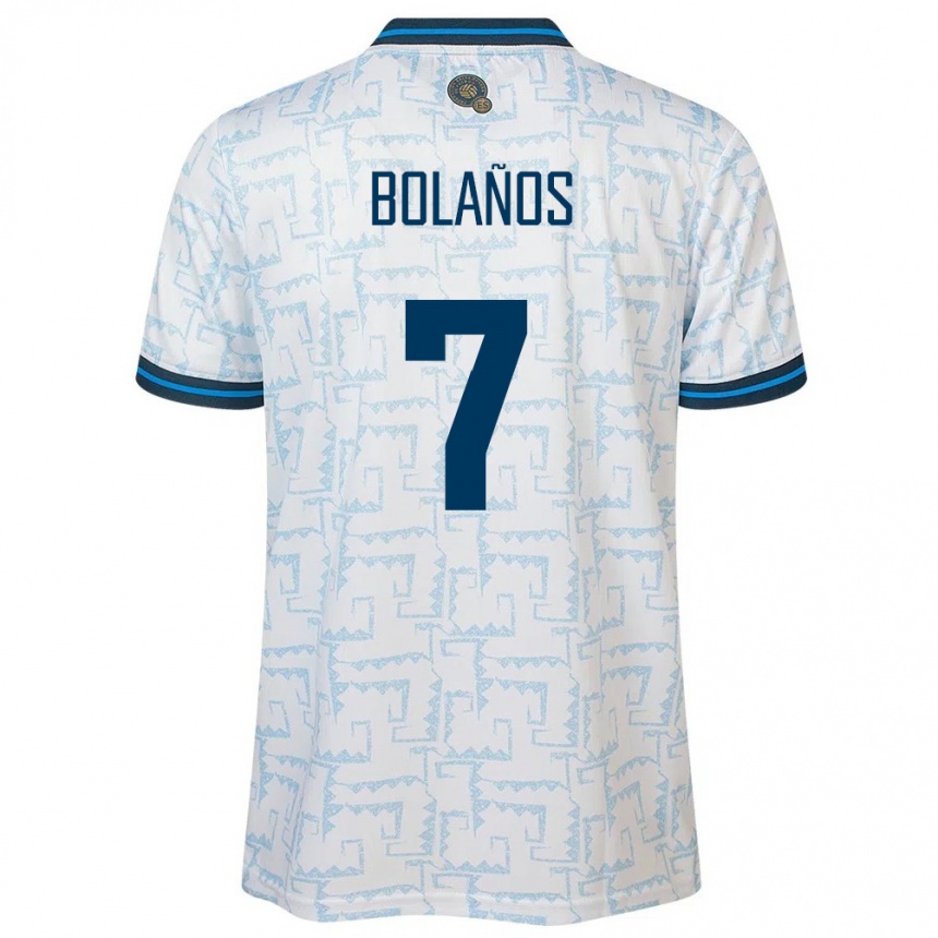 Hombre Fútbol Camiseta El Salvador Javier Bolaños #7 Blanco 2ª Equipación 24-26