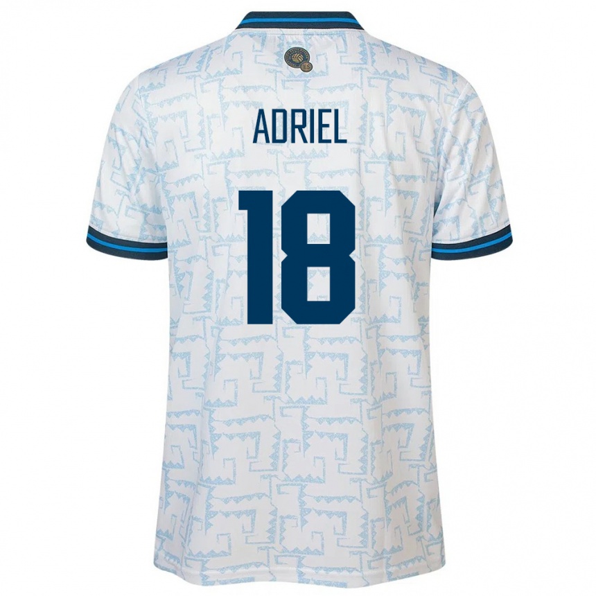 Hombre Fútbol Camiseta El Salvador Adriel Martínez #18 Blanco 2ª Equipación 24-26