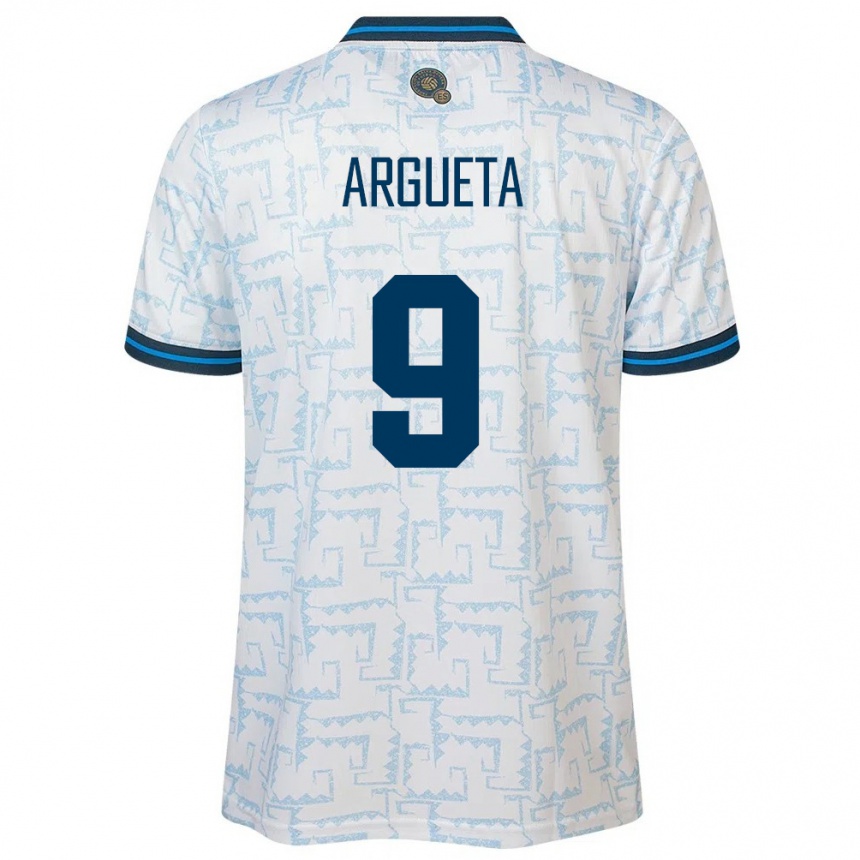Hombre Fútbol Camiseta El Salvador Christopher Argueta #9 Blanco 2ª Equipación 24-26