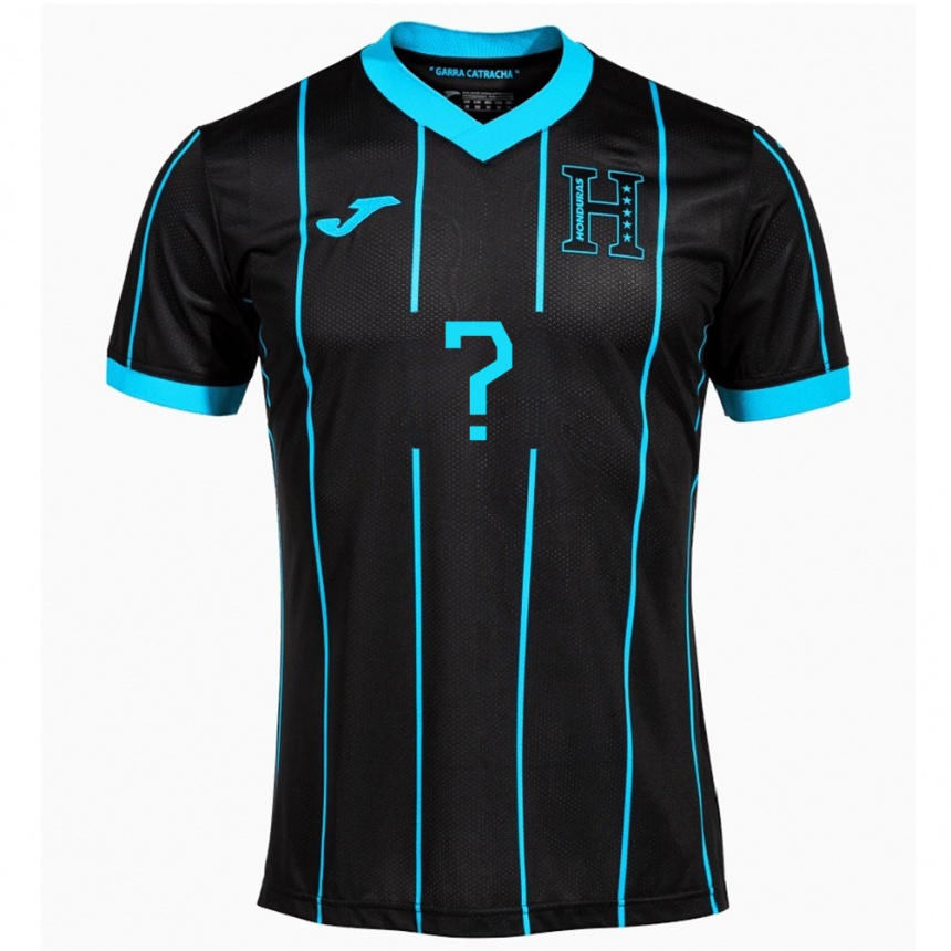 Hombre Fútbol Camiseta Honduras Su Nombre #0 Negro 2ª Equipación 24-26