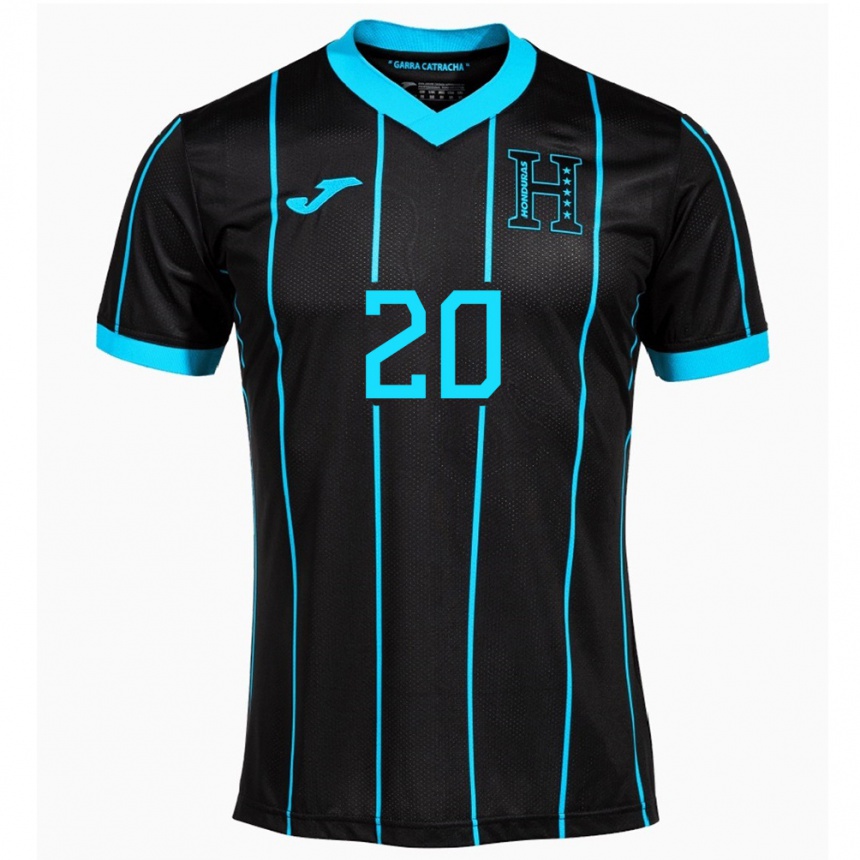 Hombre Fútbol Camiseta Honduras Alessandro Maldonado #20 Negro 2ª Equipación 24-26