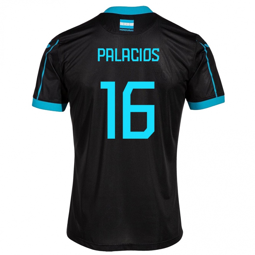 Hombre Fútbol Camiseta Honduras Danilo Palacios #16 Negro 2ª Equipación 24-26