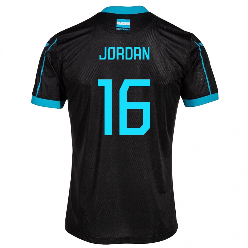 Hombre Fútbol Camiseta Honduras Jordan García #16 Negro 2ª Equipación 24-26