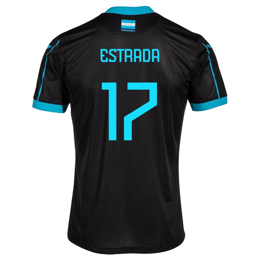 Hombre Fútbol Camiseta Honduras Saúl Estrada #17 Negro 2ª Equipación 24-26