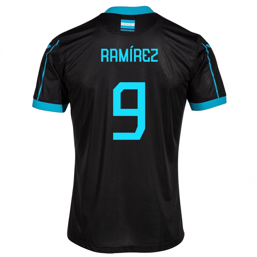 Hombre Fútbol Camiseta Honduras Truimali Ramírez #9 Negro 2ª Equipación 24-26