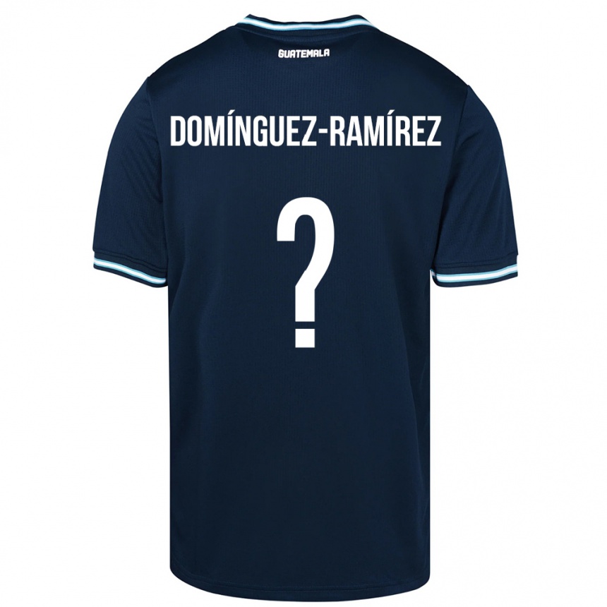 Hombre Fútbol Camiseta Guatemala Marco Domínguez-Ramírez #0 Azul 2ª Equipación 24-26