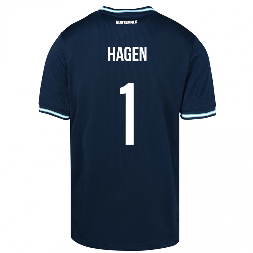 Hombre Fútbol Camiseta Guatemala Nicholas Hagen #1 Azul 2ª Equipación 24-26