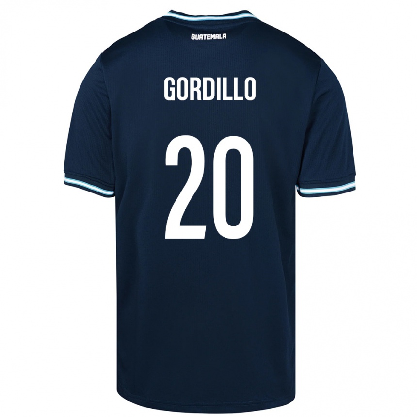 Hombre Fútbol Camiseta Guatemala Gerardo Gordillo #20 Azul 2ª Equipación 24-26