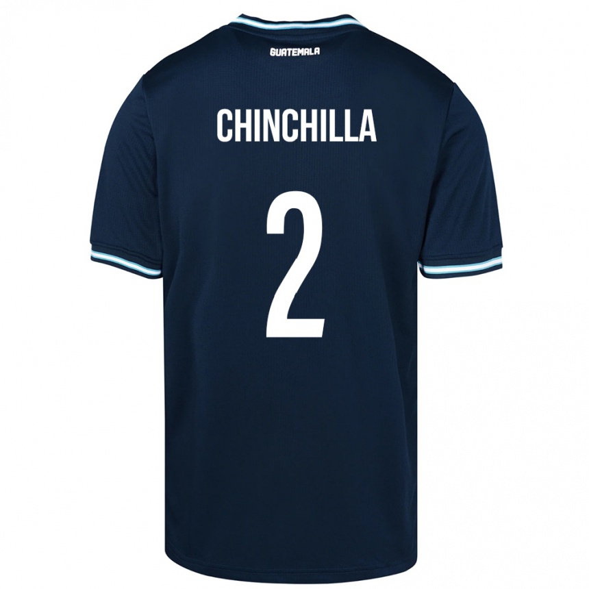 Hombre Fútbol Camiseta Guatemala Nicolás Chinchilla #2 Azul 2ª Equipación 24-26