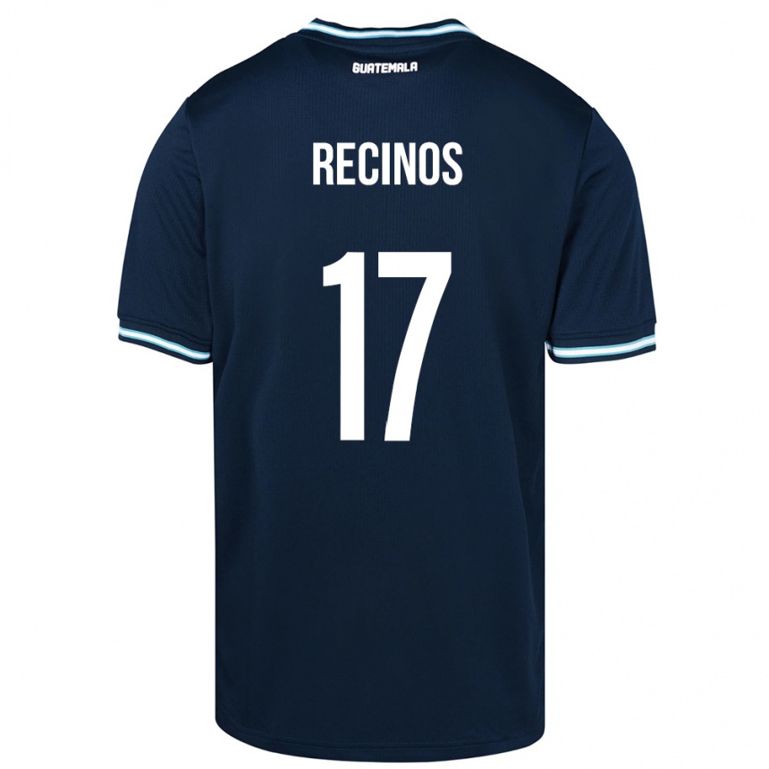 Hombre Fútbol Camiseta Guatemala Antony Recinos #17 Azul 2ª Equipación 24-26