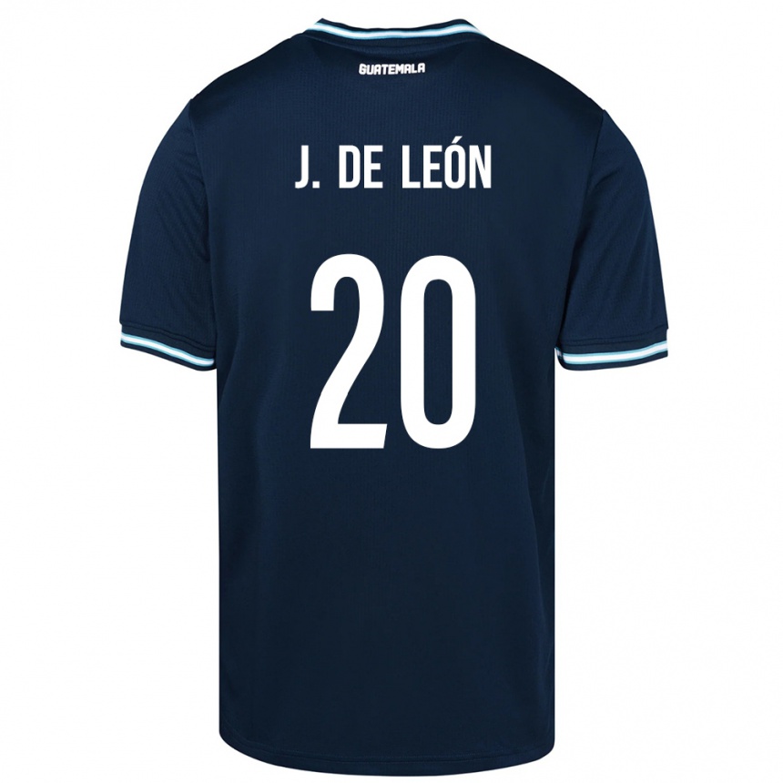 Hombre Fútbol Camiseta Guatemala Jorge De León #20 Azul 2ª Equipación 24-26