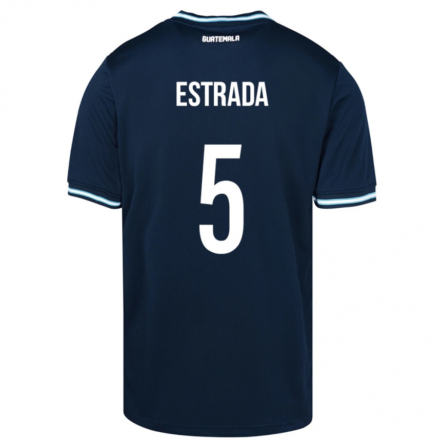 Hombre Fútbol Camiseta Guatemala Elizabeth Estrada #5 Azul 2ª Equipación 24-26