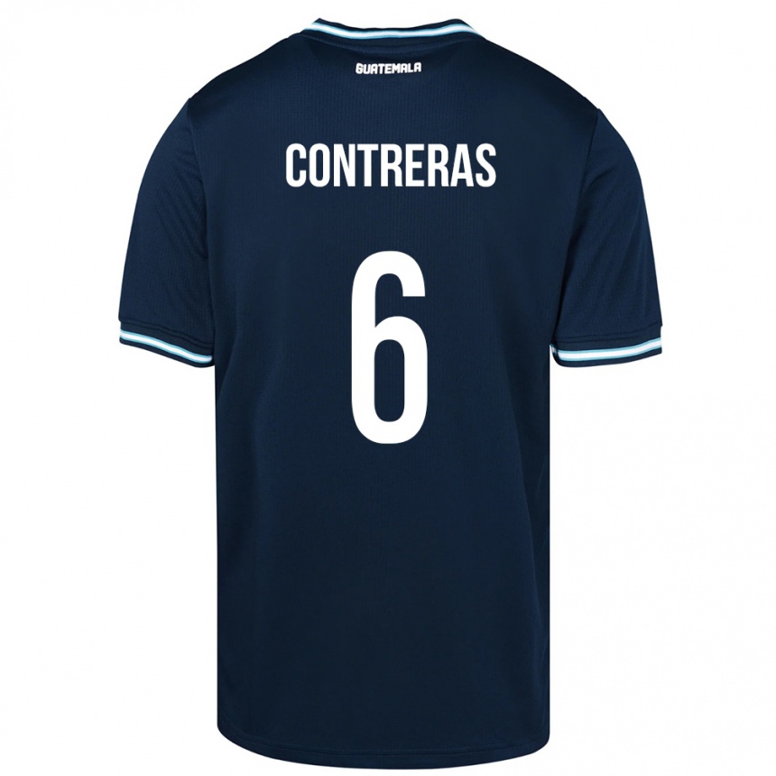 Hombre Fútbol Camiseta Guatemala María Contreras #6 Azul 2ª Equipación 24-26