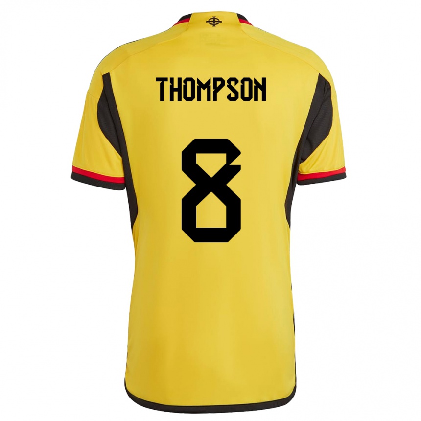 Hombre Fútbol Camiseta Irlanda Del Norte Joel Thompson #8 Blanco 2ª Equipación 24-26