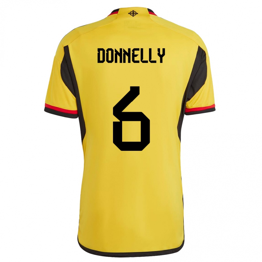 Hombre Fútbol Camiseta Irlanda Del Norte Ryan Donnelly #6 Blanco 2ª Equipación 24-26