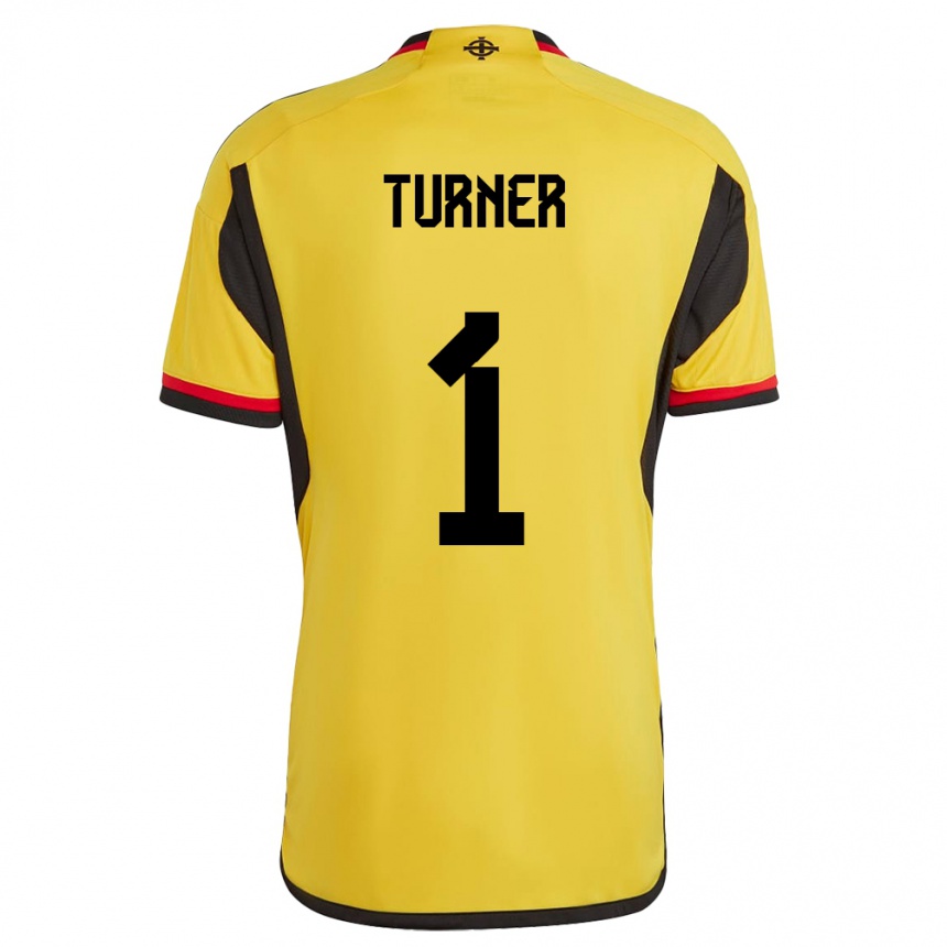 Hombre Fútbol Camiseta Irlanda Del Norte Shannon Turner #1 Blanco 2ª Equipación 24-26