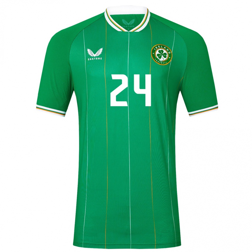 Mujer Fútbol Camiseta Irlanda Sean Roughan #24 Verde 1ª Equipación 24-26