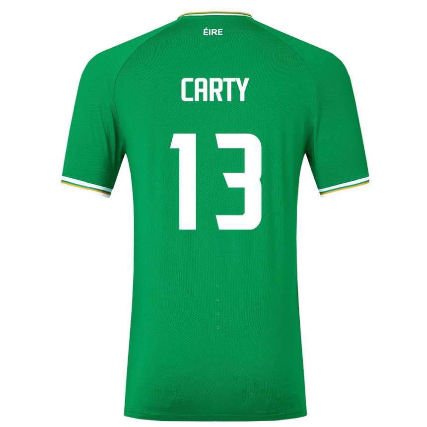 Mujer Fútbol Camiseta Irlanda Conor Carty #13 Verde 1ª Equipación 24-26