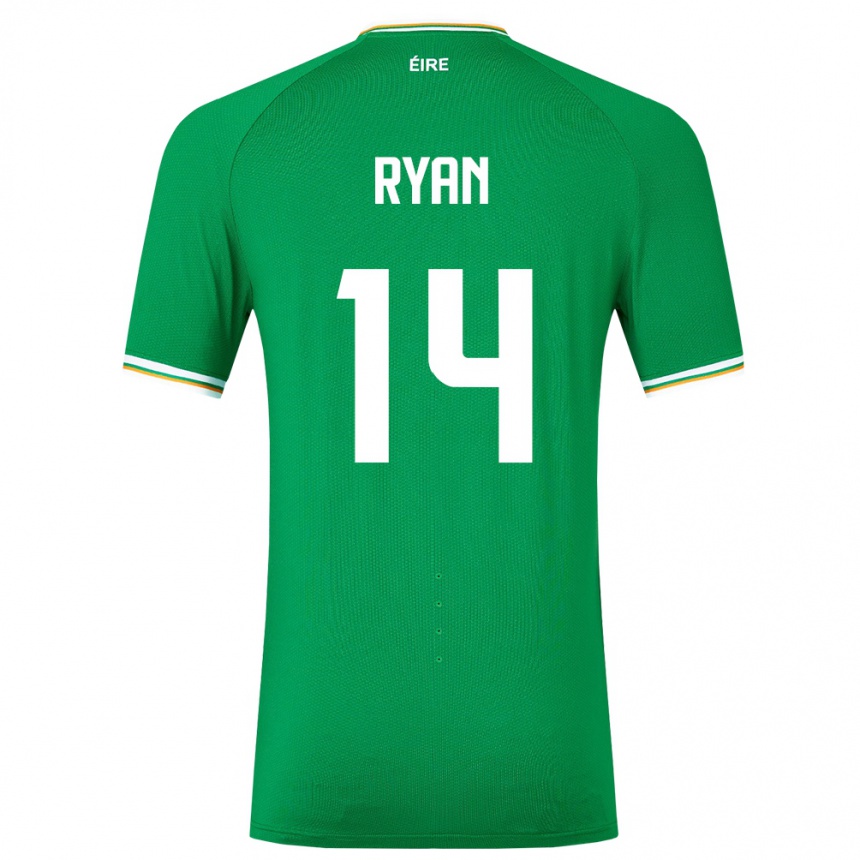 Mujer Fútbol Camiseta Irlanda John Ryan #14 Verde 1ª Equipación 24-26