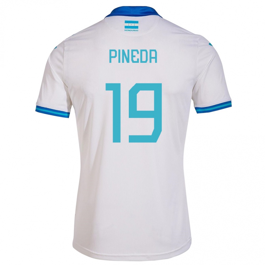 Mujer Fútbol Camiseta Honduras Carlos Pineda #19 Blanco 1ª Equipación 24-26