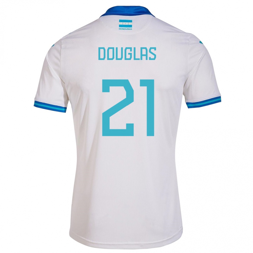 Mujer Fútbol Camiseta Honduras Douglas Martínez #21 Blanco 1ª Equipación 24-26