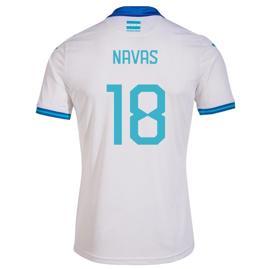 Mujer Fútbol Camiseta Honduras Johan Navas #18 Blanco 1ª Equipación 24-26