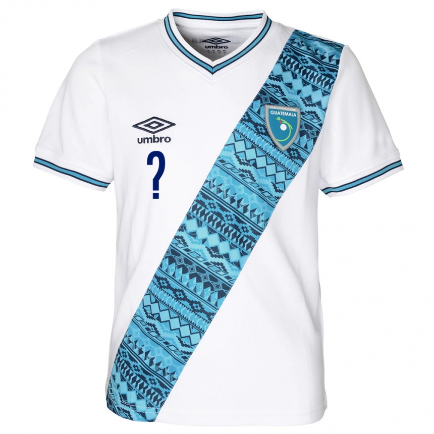 Mujer Fútbol Camiseta Guatemala Su Nombre #0 Blanco 1ª Equipación 24-26