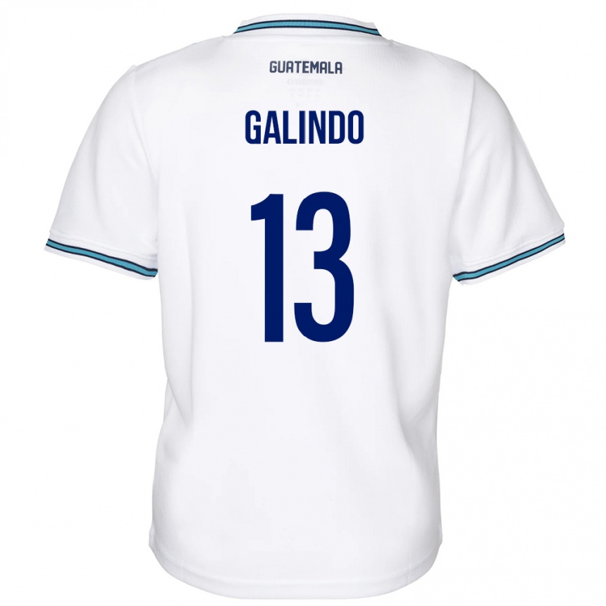 Mujer Fútbol Camiseta Guatemala Alejandro Galindo #13 Blanco 1ª Equipación 24-26