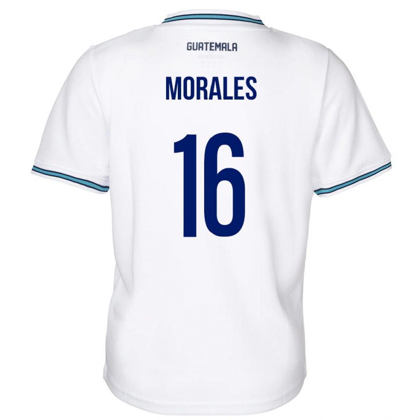 Mujer Fútbol Camiseta Guatemala José Morales #16 Blanco 1ª Equipación 24-26