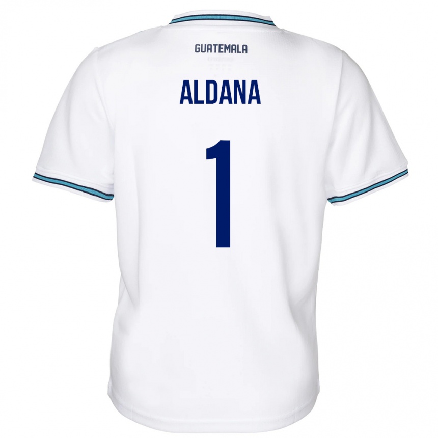 Mujer Fútbol Camiseta Guatemala David Aldana #1 Blanco 1ª Equipación 24-26