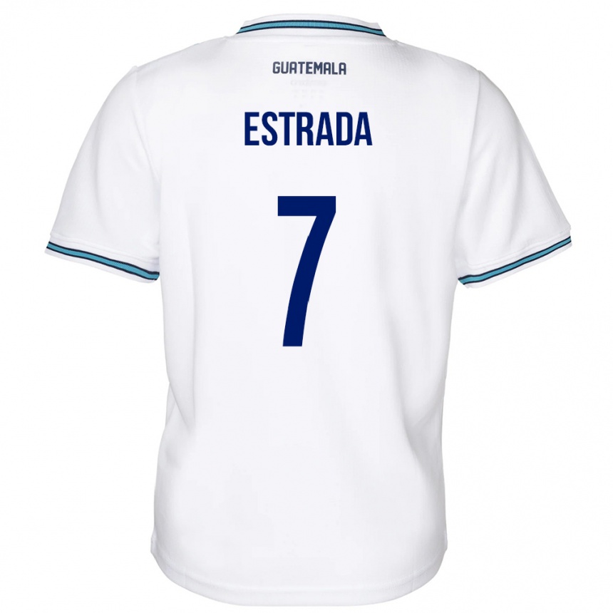 Mujer Fútbol Camiseta Guatemala Javier Estrada #7 Blanco 1ª Equipación 24-26