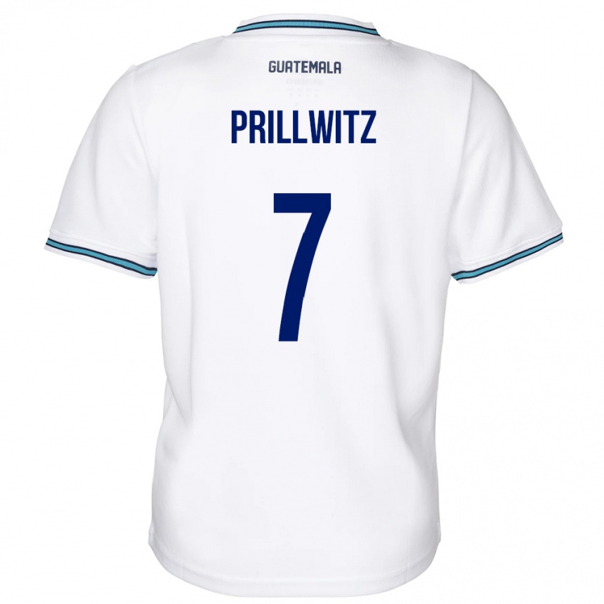Mujer Fútbol Camiseta Guatemala Héctor Prillwitz #7 Blanco 1ª Equipación 24-26