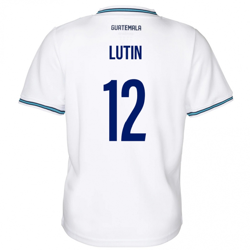 Mujer Fútbol Camiseta Guatemala John Lutin #12 Blanco 1ª Equipación 24-26
