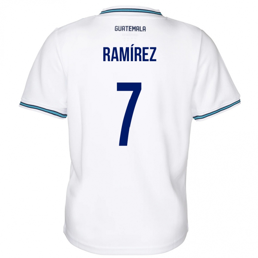 Mujer Fútbol Camiseta Guatemala Leslie Ramírez #7 Blanco 1ª Equipación 24-26