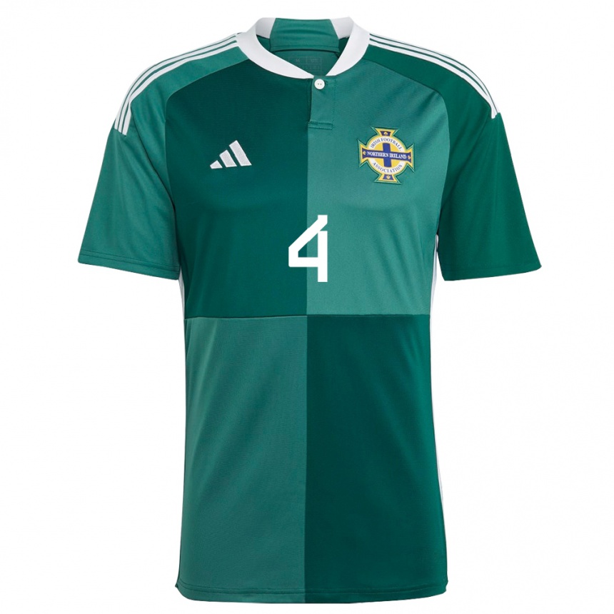 Mujer Fútbol Camiseta Irlanda Del Norte Daniel Ballard #4 Verde 1ª Equipación 24-26