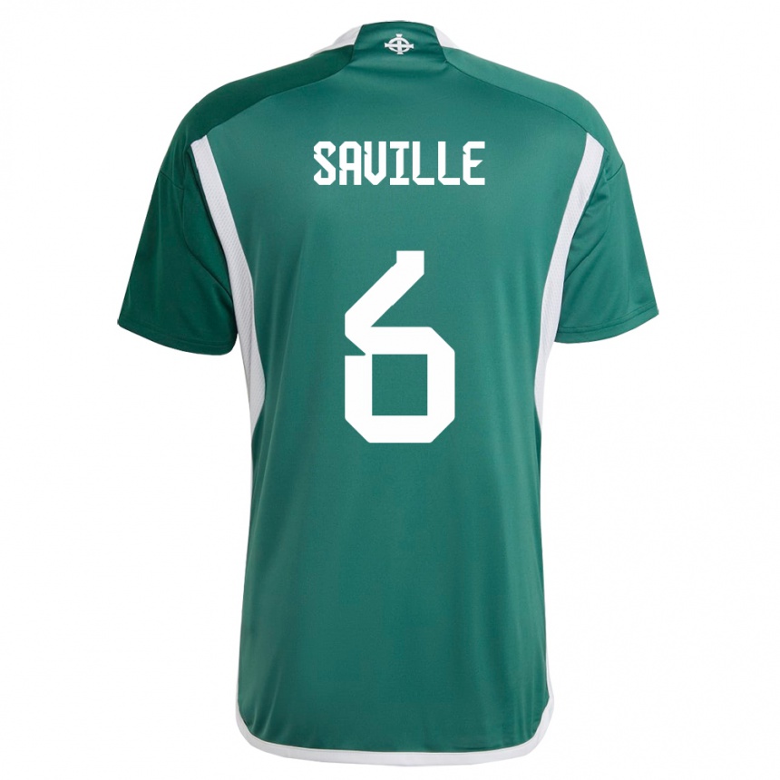 Mujer Fútbol Camiseta Irlanda Del Norte George Saville #6 Verde 1ª Equipación 24-26