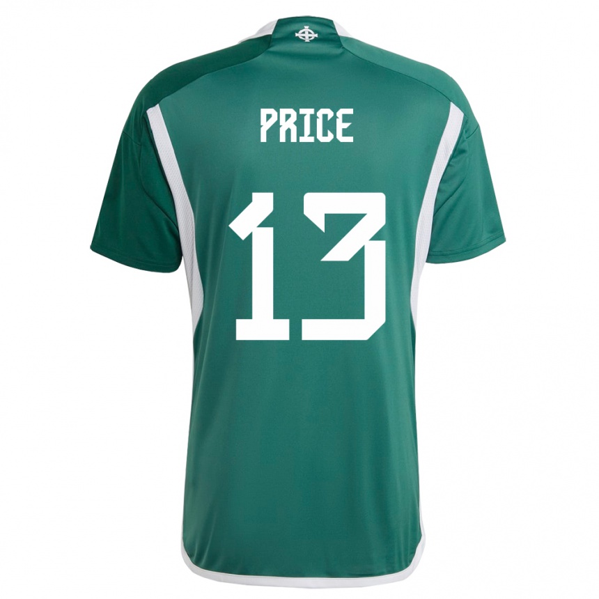 Mujer Fútbol Camiseta Irlanda Del Norte Isaac Price #13 Verde 1ª Equipación 24-26