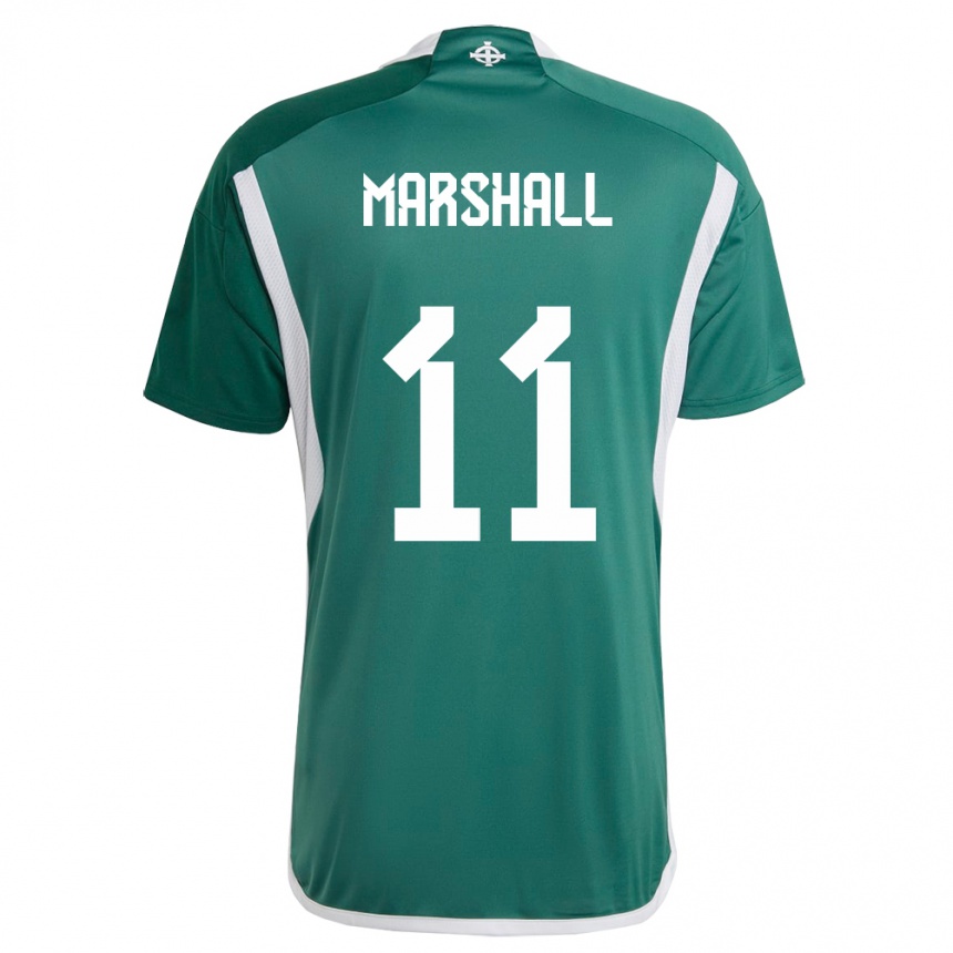 Mujer Fútbol Camiseta Irlanda Del Norte Callum Marshall #11 Verde 1ª Equipación 24-26
