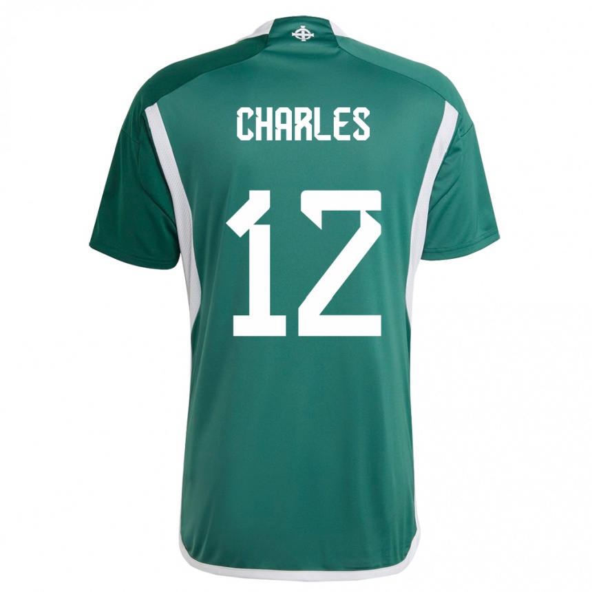 Mujer Fútbol Camiseta Irlanda Del Norte Pierce Charles #12 Verde 1ª Equipación 24-26
