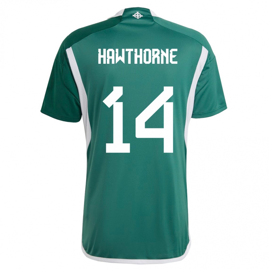 Mujer Fútbol Camiseta Irlanda Del Norte Keevan Hawthorne #14 Verde 1ª Equipación 24-26