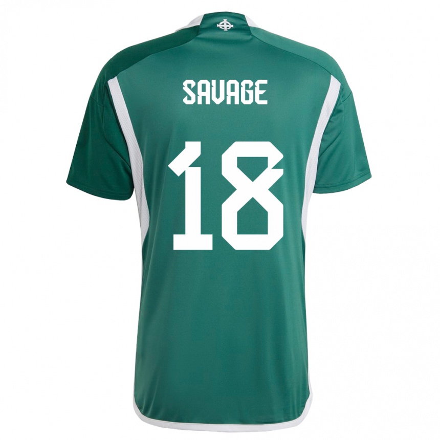 Mujer Fútbol Camiseta Irlanda Del Norte Troy Savage #18 Verde 1ª Equipación 24-26