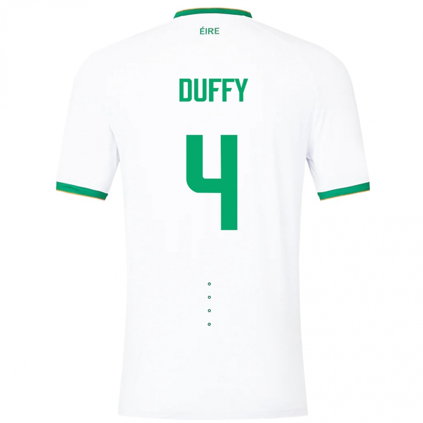 Mujer Fútbol Camiseta Irlanda Shane Duffy #4 Blanco 2ª Equipación 24-26