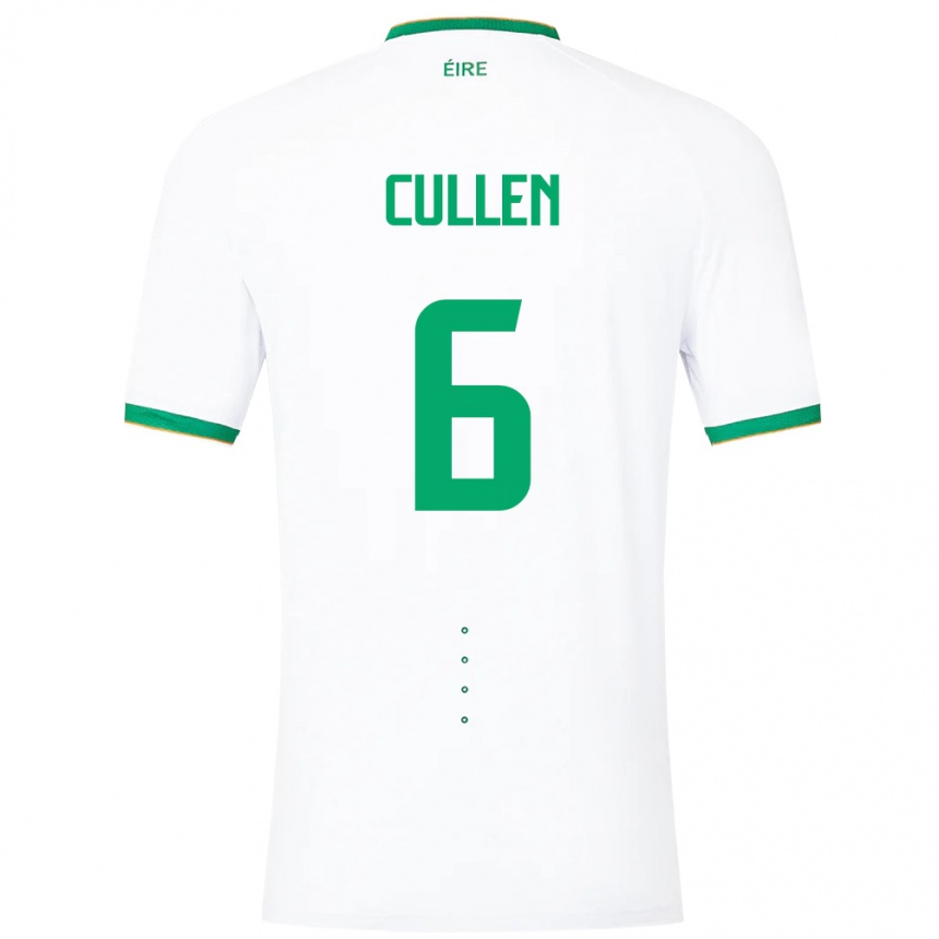 Mujer Fútbol Camiseta Irlanda Josh Cullen #6 Blanco 2ª Equipación 24-26