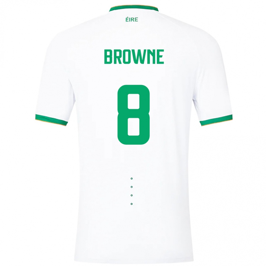 Mujer Fútbol Camiseta Irlanda Alan Browne #8 Blanco 2ª Equipación 24-26