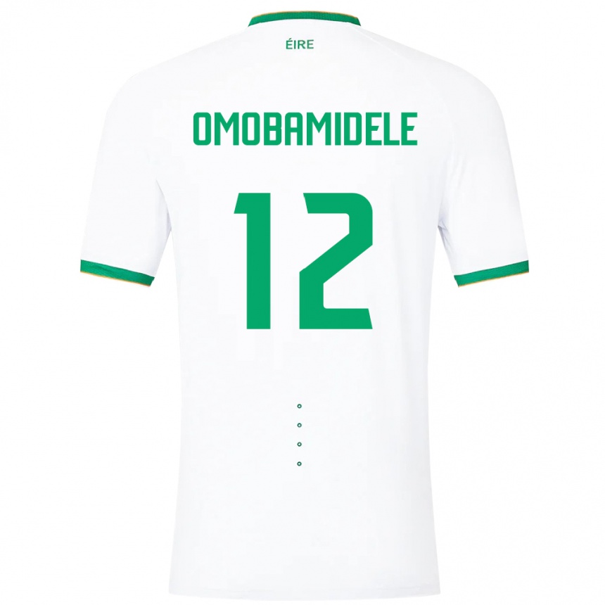 Mujer Fútbol Camiseta Irlanda Andrew Omobamidele #12 Blanco 2ª Equipación 24-26