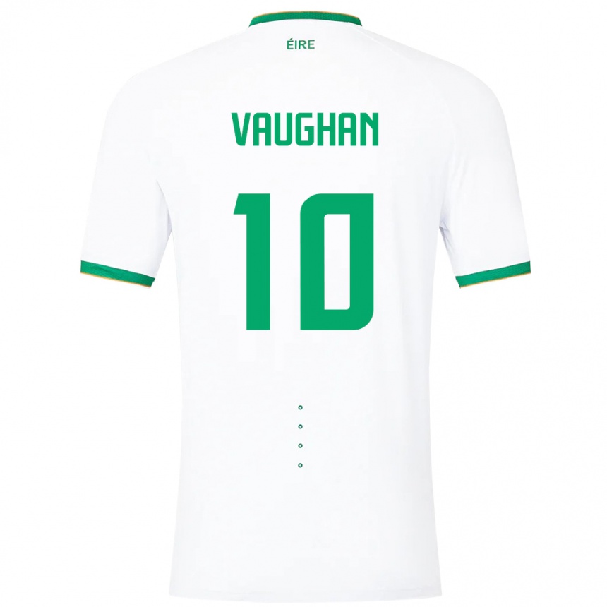 Mujer Fútbol Camiseta Irlanda Harry Vaughan #10 Blanco 2ª Equipación 24-26