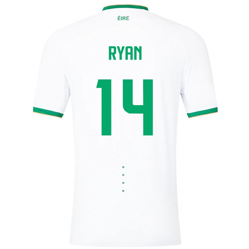 Mujer Fútbol Camiseta Irlanda John Ryan #14 Blanco 2ª Equipación 24-26